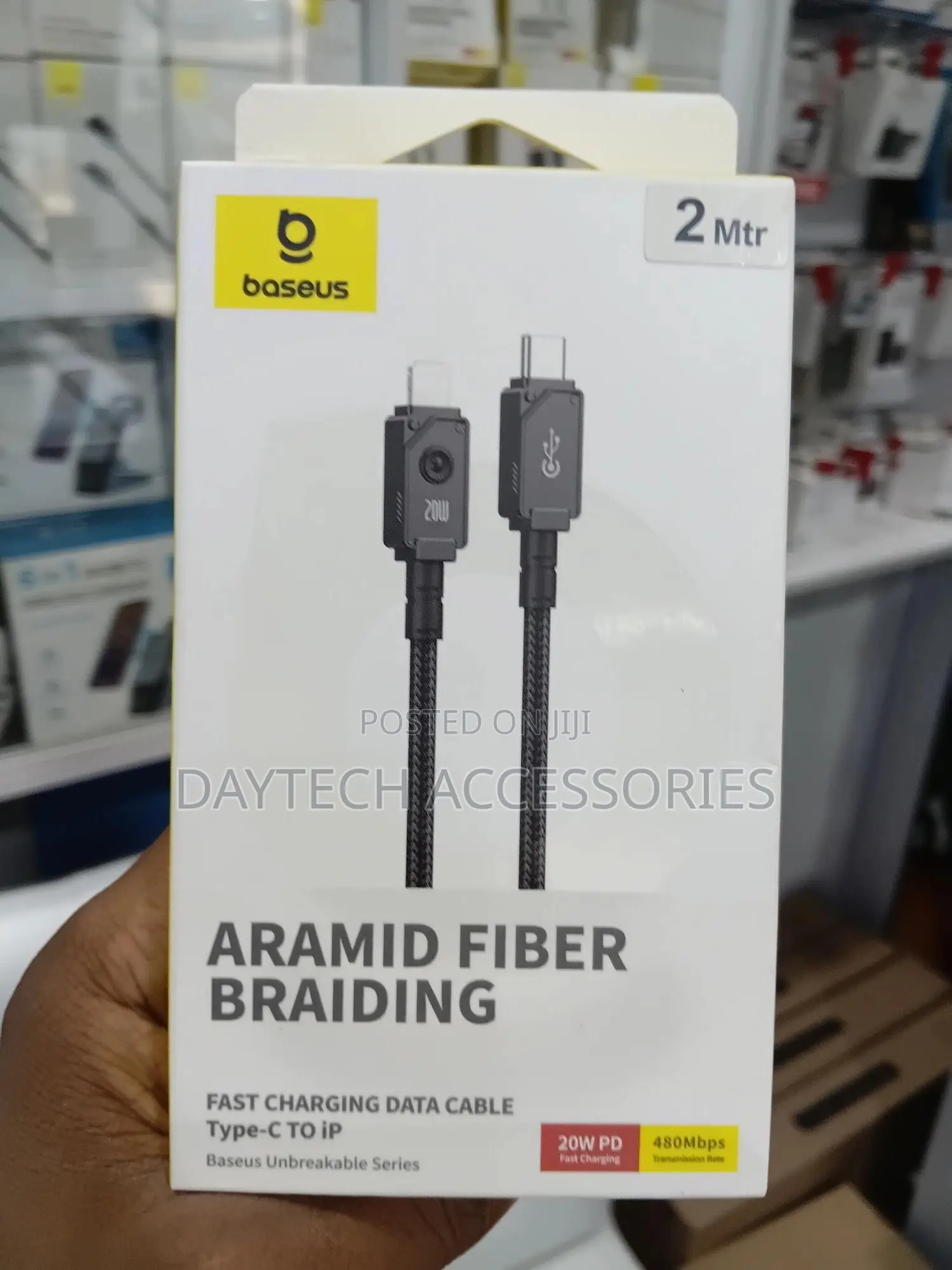 Baseus Unbreakable Series Fast Charging Cable Usb-C to Lightning - 2m