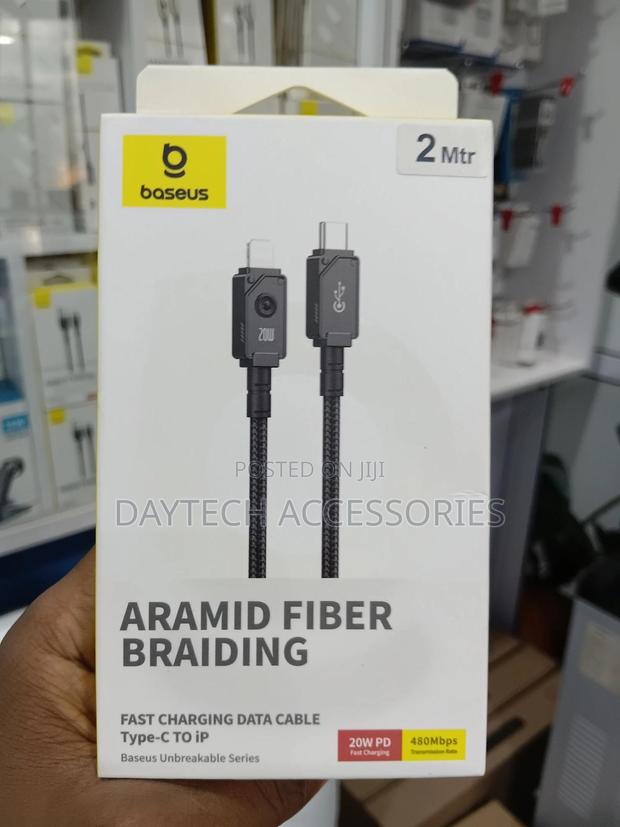 Baseus Usb-C to Lighting 20w Unbreakable Fast Charging Braided 2m