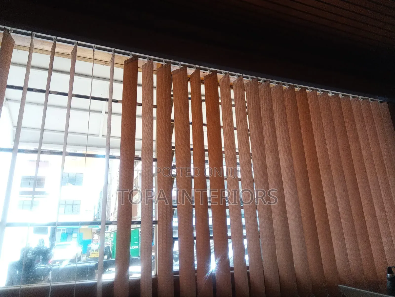 Light Brown Modern Office Window Blinds Supply and Installation