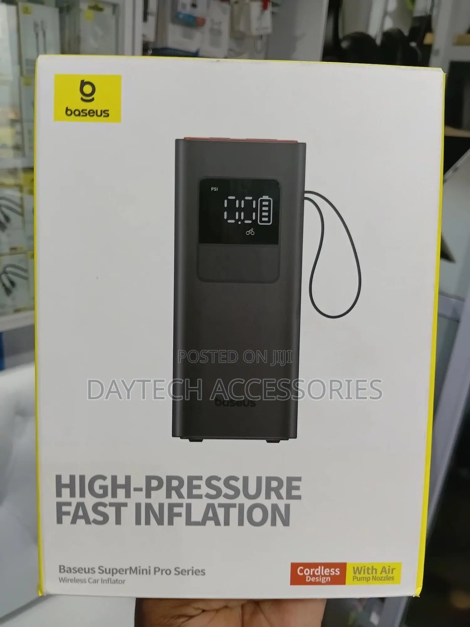 Baseus Supermini Pro Car Tire Wireless Air Pump Inflator - 4000mah