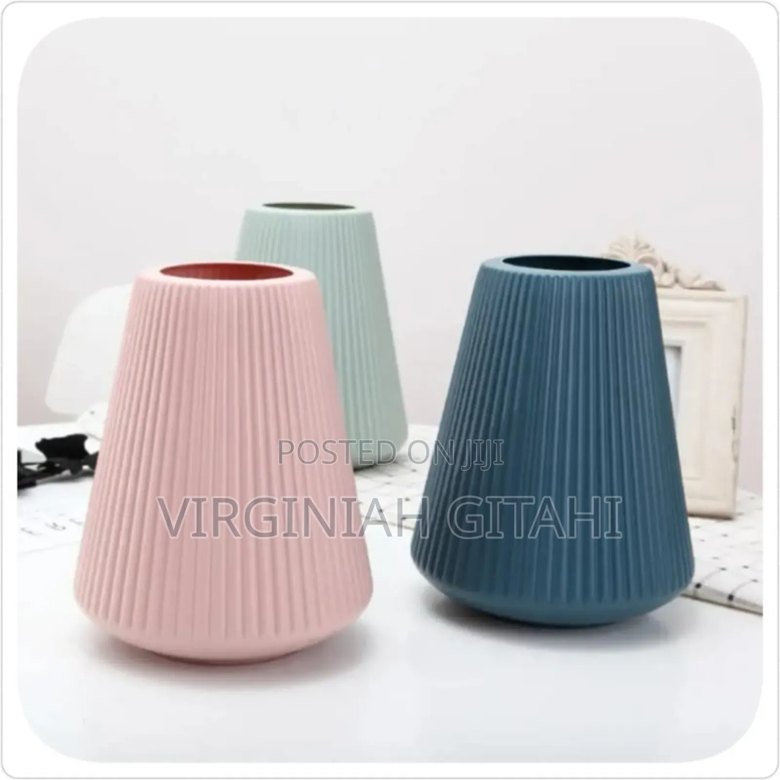 Pink ,Blue Flower Vase
