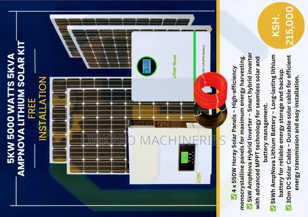 5kw Ampnova Complete Solar System Kit With Free Installation - main view