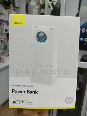 Baseus Amblight Portable Power Bank 65w 30,000 Mah Withdigital Display