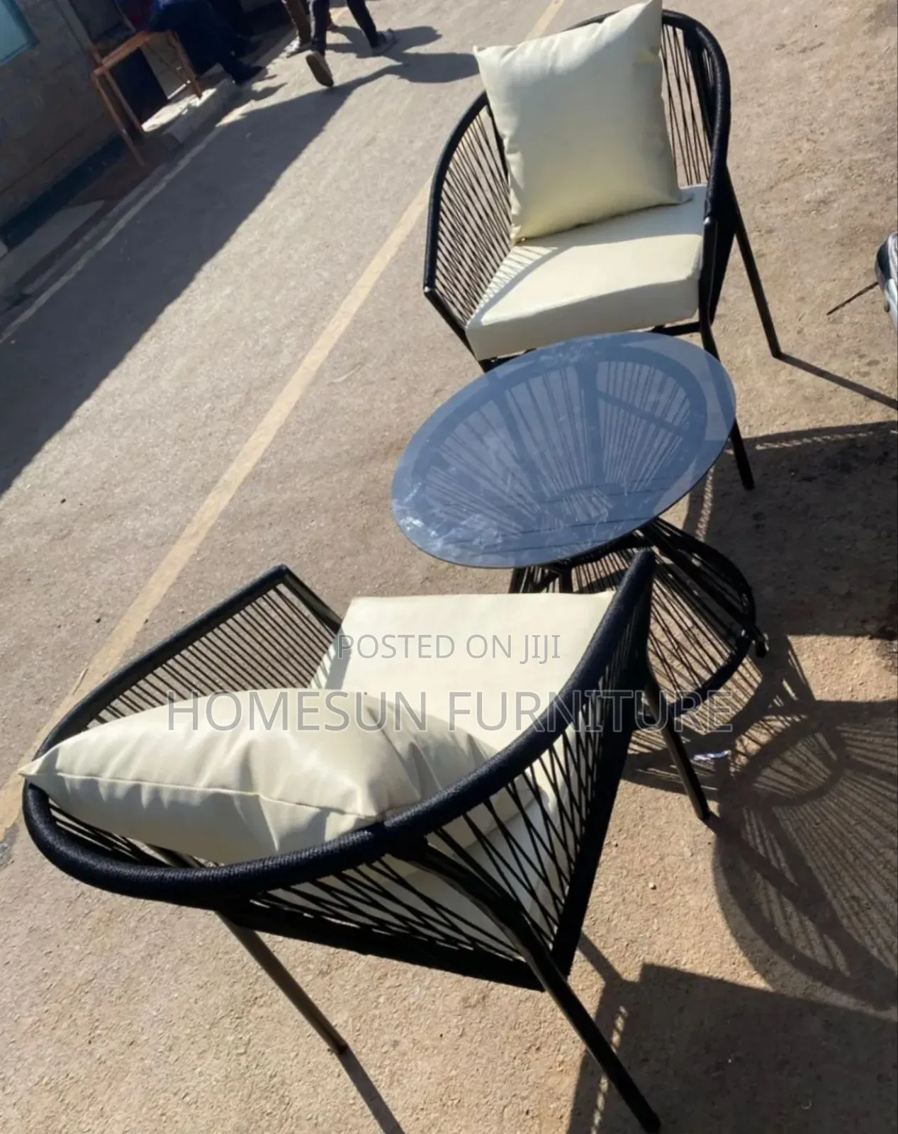 Balcony Set Table and Chairs With Cushions