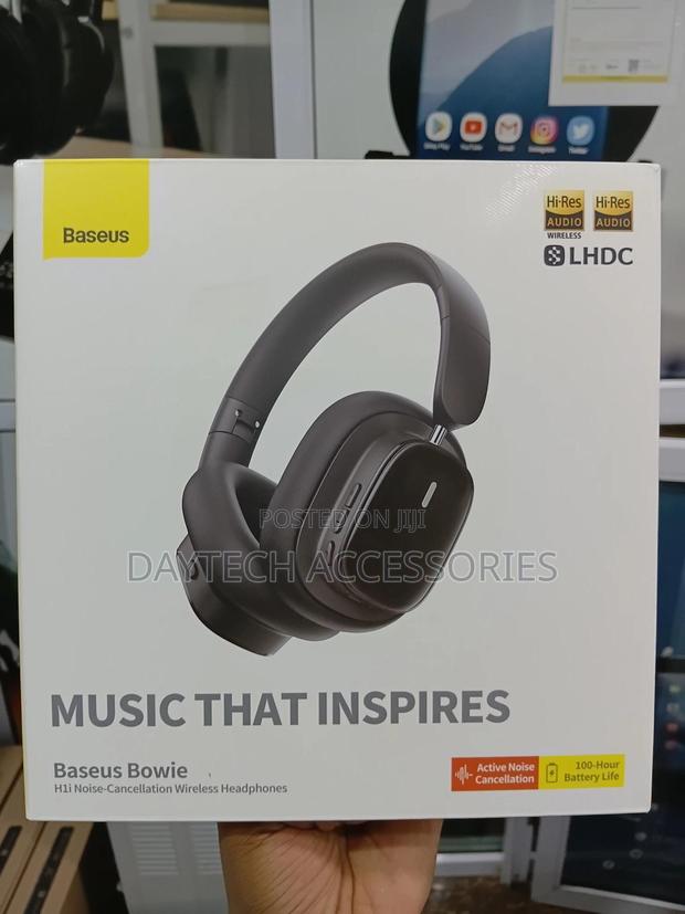 Baseus Bowie H1i Wireless Headphones - Anc Headset - Cluster Black - thumbnail 3