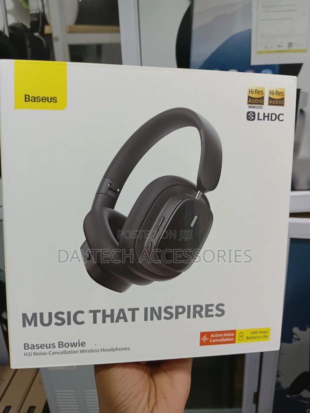Baseus Bowie H1i Wireless Headphones - Anc Headset - Cluster Black - thumbnail 2