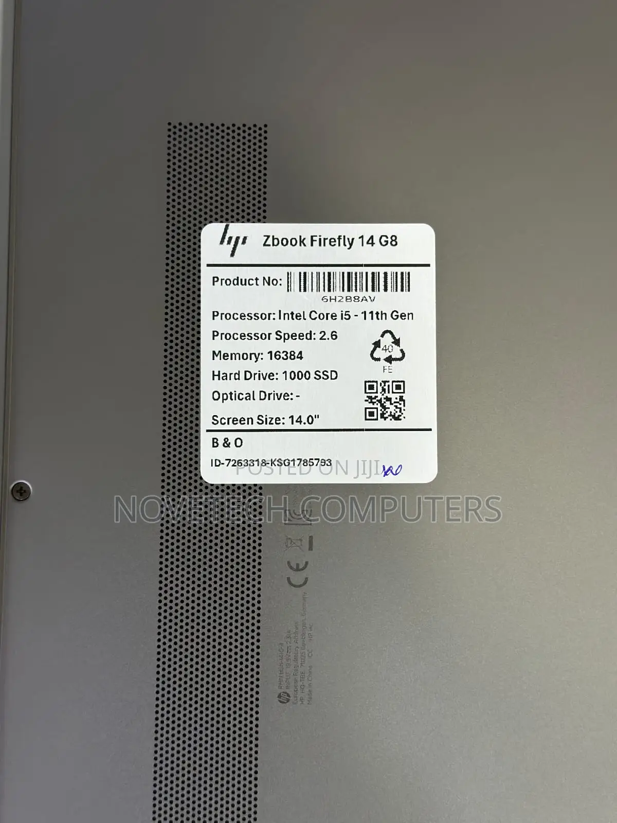 New Laptop HP ZBook Firefly G8 16GB Intel Core i5 SSD 1T