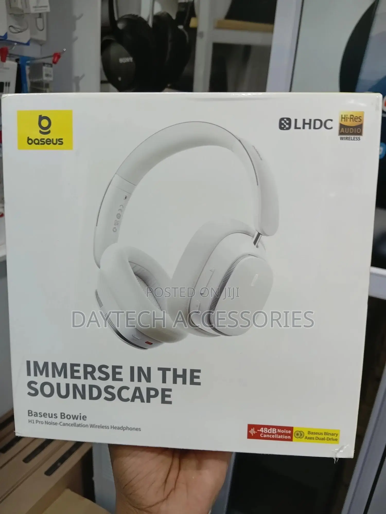 Baseus Bowie H1 Pro Noise Cancellation Wireless Headphone White