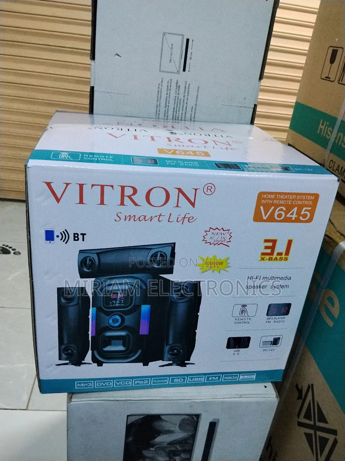 Vitron V645 3.1ch High Tech Audio Sub Woofer System 10000w Pmpo