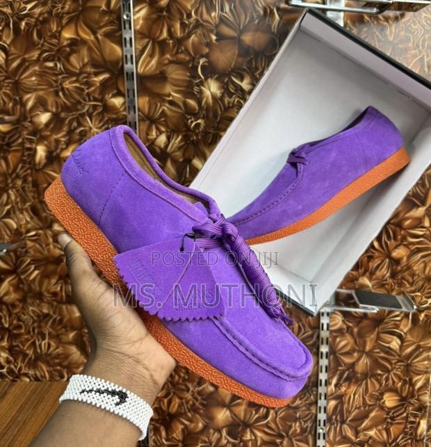 Purple Suede and Orange Crepe Sole Color Clarks Size 39-45