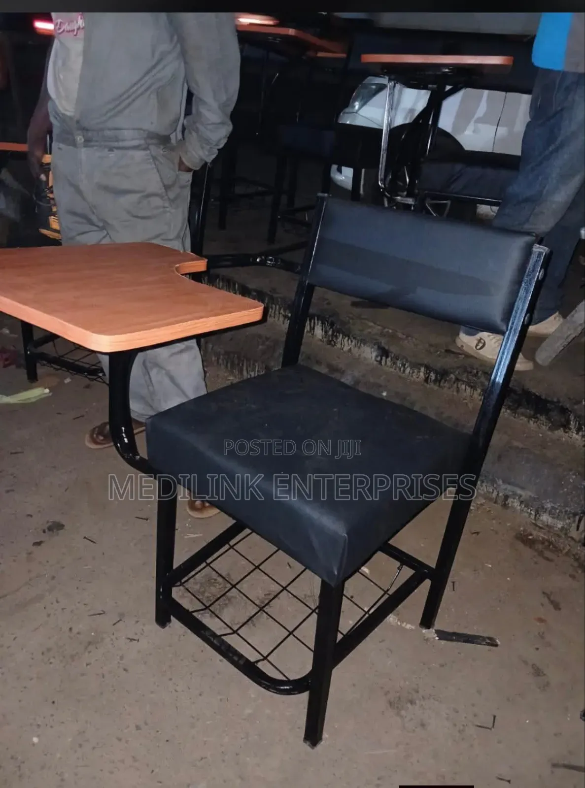 Upholstered College Chairs Metallic