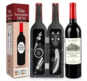 5 PCS Bottle Shaped Wine Opener Wine Bottle Corkscrew Set
