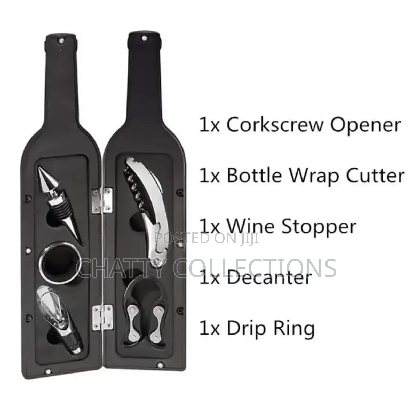 5 PCS Bottle Shaped Wine Opener Wine Bottle Corkscrew Set