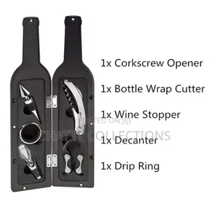 5 PCS Bottle Shaped Wine Opener Wine Bottle Corkscrew Set