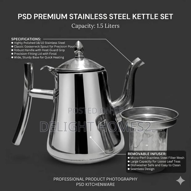 Premium Stainless Steel Kettle With Strainer_b