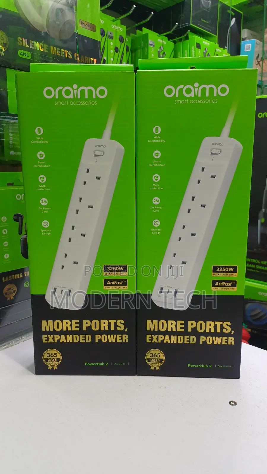 Oraimo Ultimate Charging Hub – 4 Ac + 3 Usb Power Strip