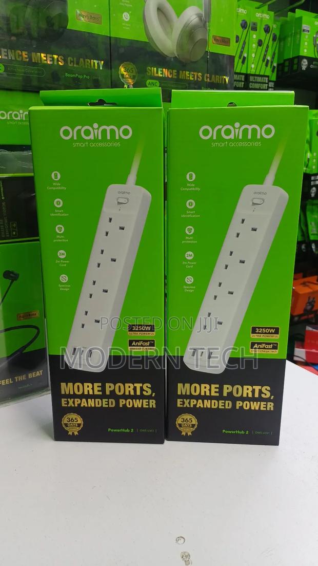 Oraimo 7-in-1 Power Strip – Fast Safe Charging Hub