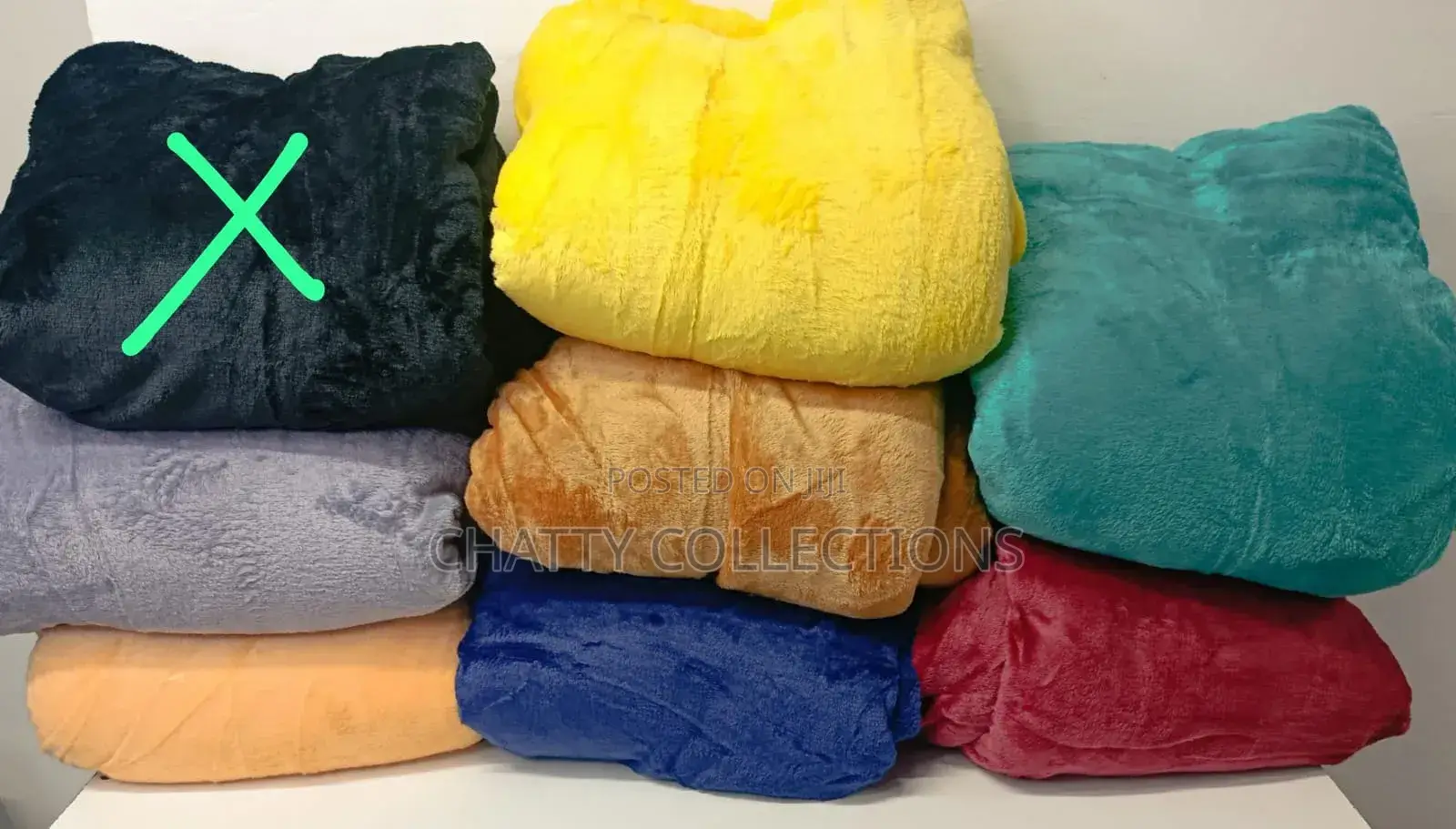 6 by 6 Plain Fleece Blanket Throw Blankets