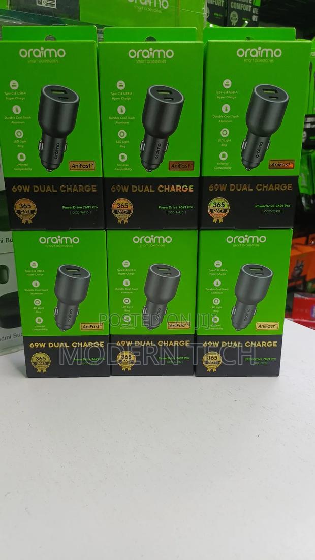 Oraimo Powerdrive 7691 Pro 69w Dual‐Port Super Car Charger - main view