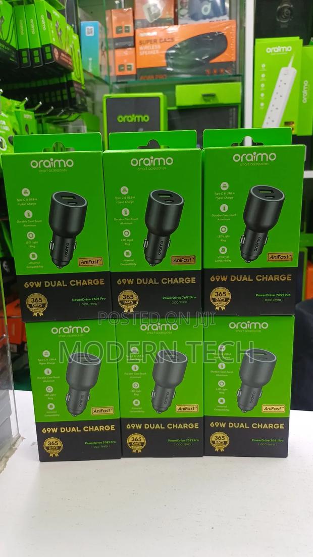 Oraimo Powerdrive 7691 Pro Dual Output 69w Vehicle Charger