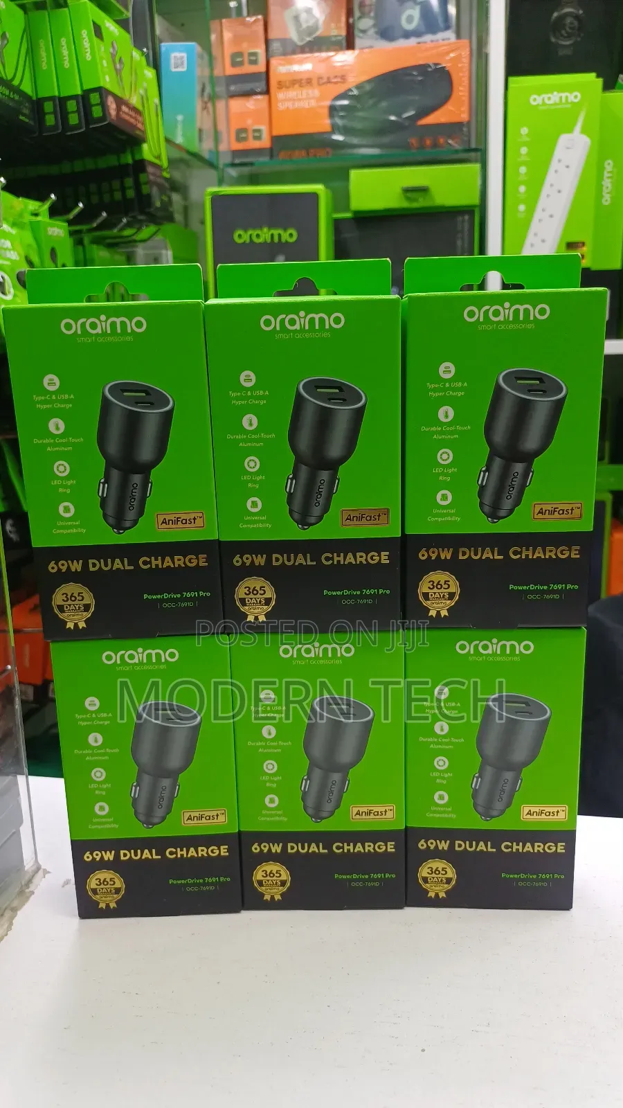 Oraimo Powerdrive 7691 Pro Dual Output 69w Vehicle Charger