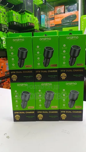 Oraimo Super Fast 69w Car Charger With Usb‐C Usb‐A