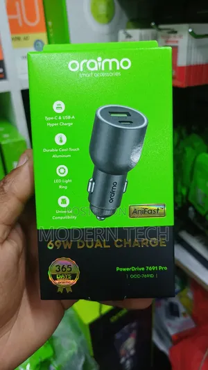Oraimo Powerdrive Pro 69w High‐Speed Dual Car Charger