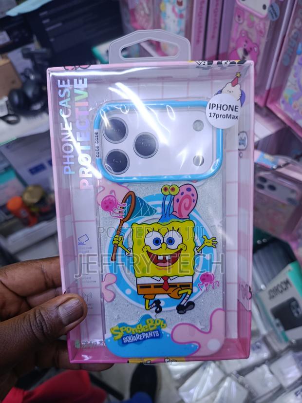 Ladin Spongebob Cartoon Transparent Magsafe iPhone 17 Pro Max Case