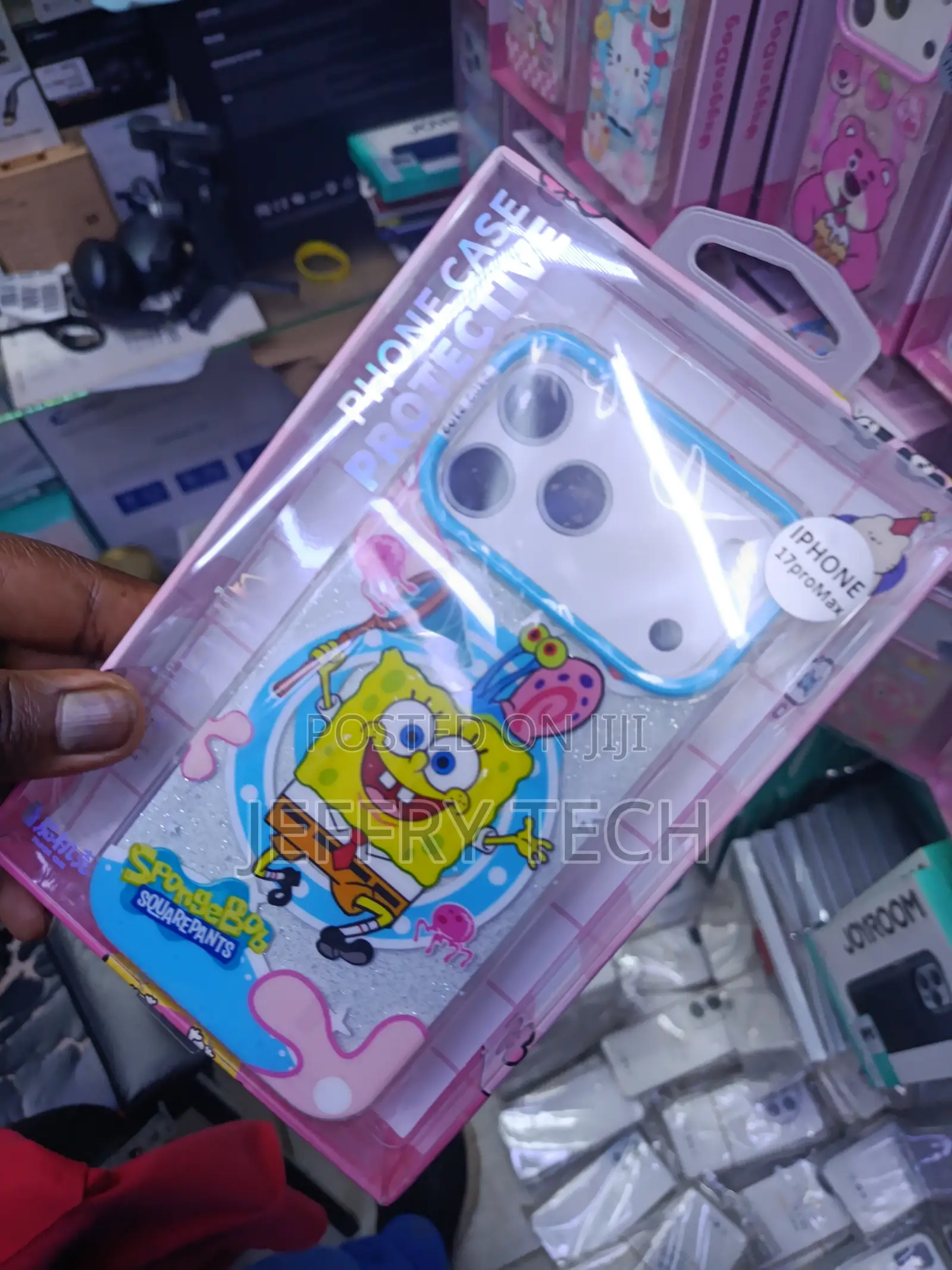 Ladin Spongebob Cartoon Transparent Magsafe iPhone 17 Pro Max Case