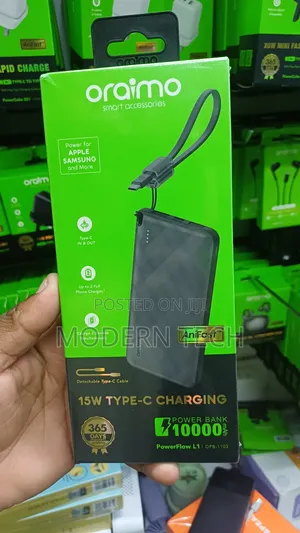 Oraimo 10000mah Power Bank Efficient Slim Powerflow L1