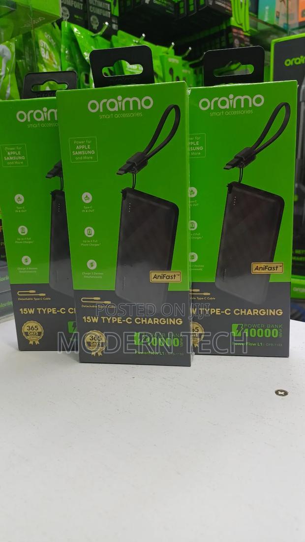 Oraimo Powerflow L1 Portable Power Bank 10,000mah