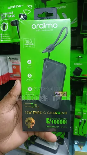 Oraimo Powerflow L1 Portable Power Bank 10,000mah