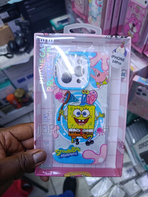 Lisel Spongebob Cartoon Transparent Magsafe Case for iPhone 14 Pro