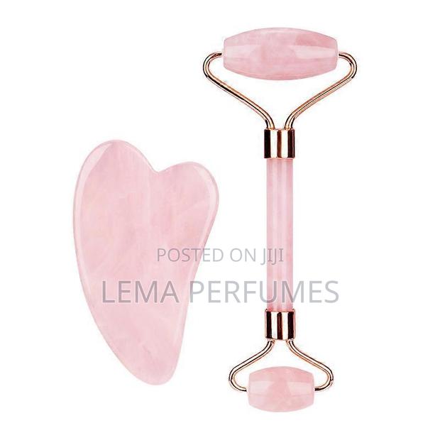 Rose Quartz Face Roller + Gua Sha – Anti-aging Glow” - thumbnail 4