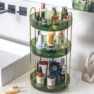 3 Tier Rotating Multifunctional Transparent Makeup Organiser