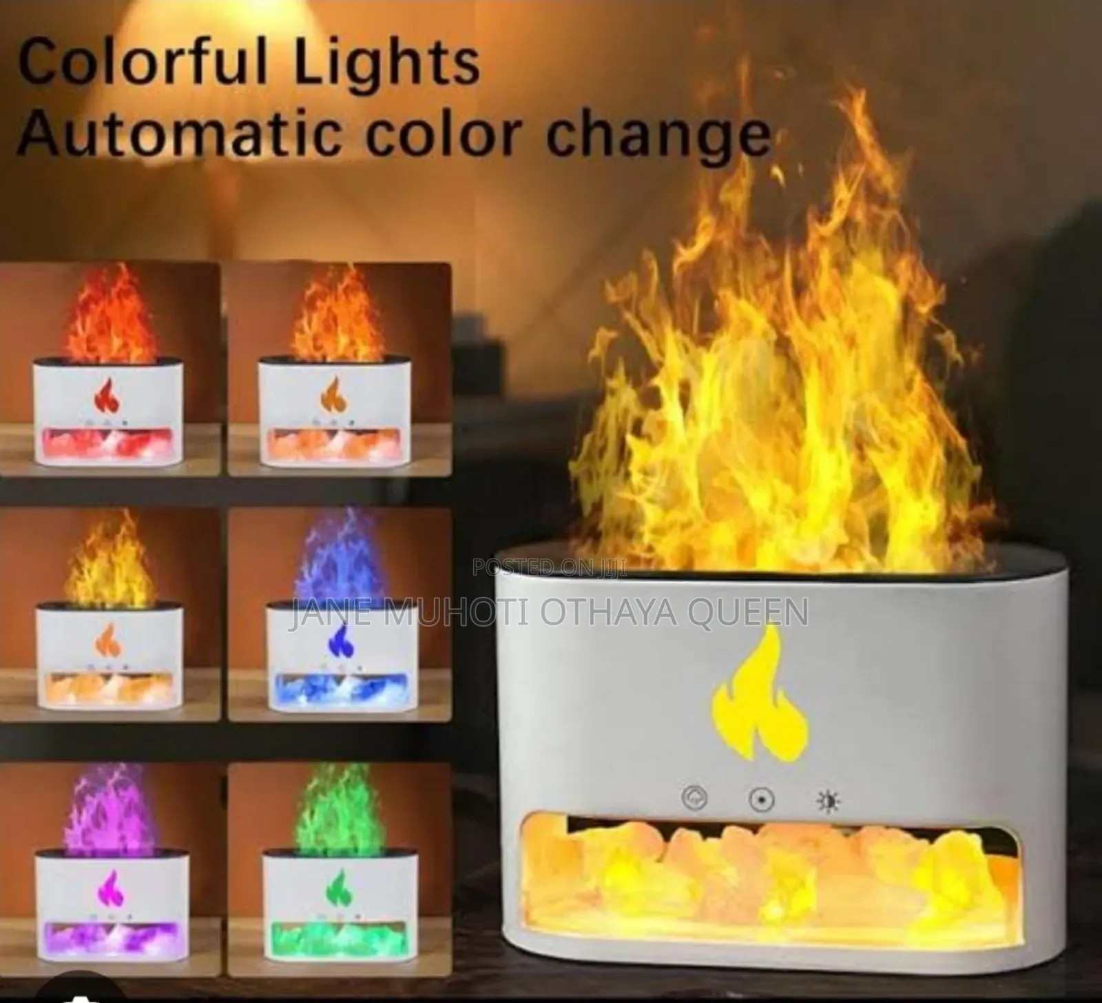10w Salt Stone Fire Place Aroma Diffuser Humidifier (Capacity 250ml