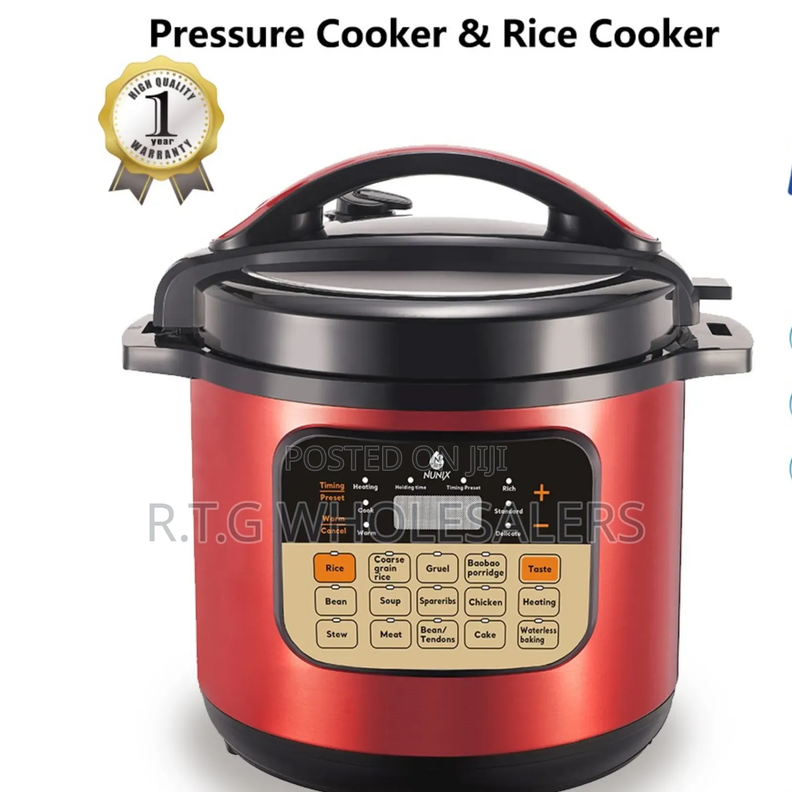 Nunix Pc‐02 6‐In‐1 Electric Pressure Cooker, Convenient Reliable