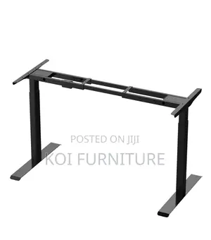 Office Table; Adjustable Home Office Computer Brown Construct Desk