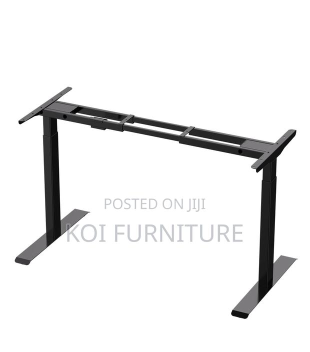 Office Table; Adjustable Home Office Computer Brown Construct Desk - thumbnail 2