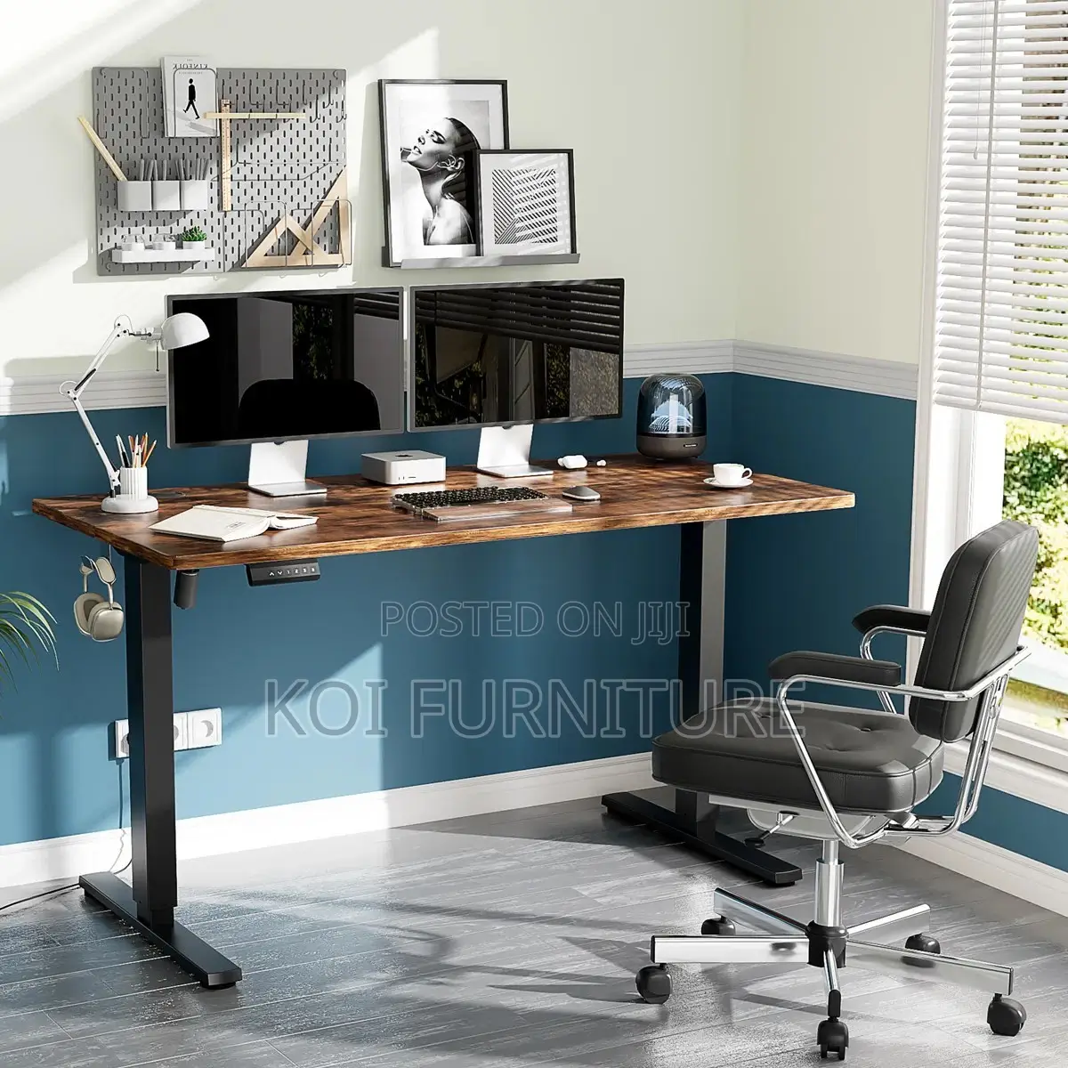 Office Desk; 1.6m Adjustable Height Ergonomic Computing Desk