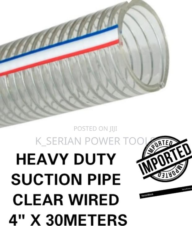 Imporeted Clear Wired Sunction Pipe 4"X30m/Sunction Pipe