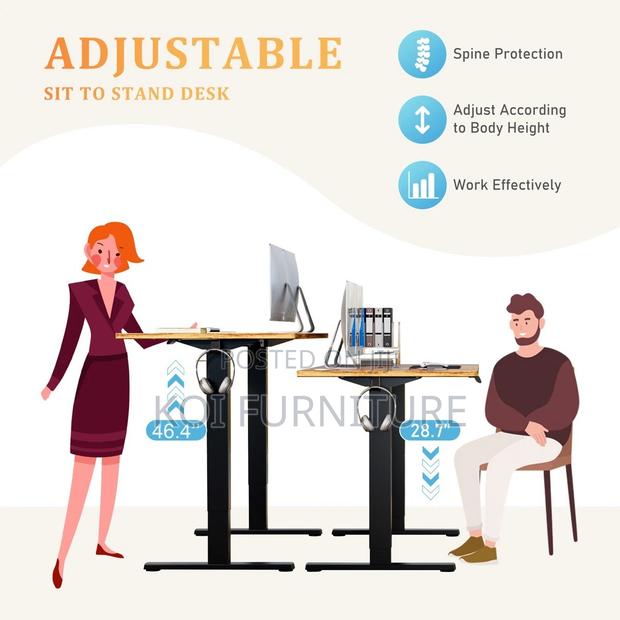 Office Desk; 1.6m Adjustable Height Ergonomic Computing Desk - thumbnail 4