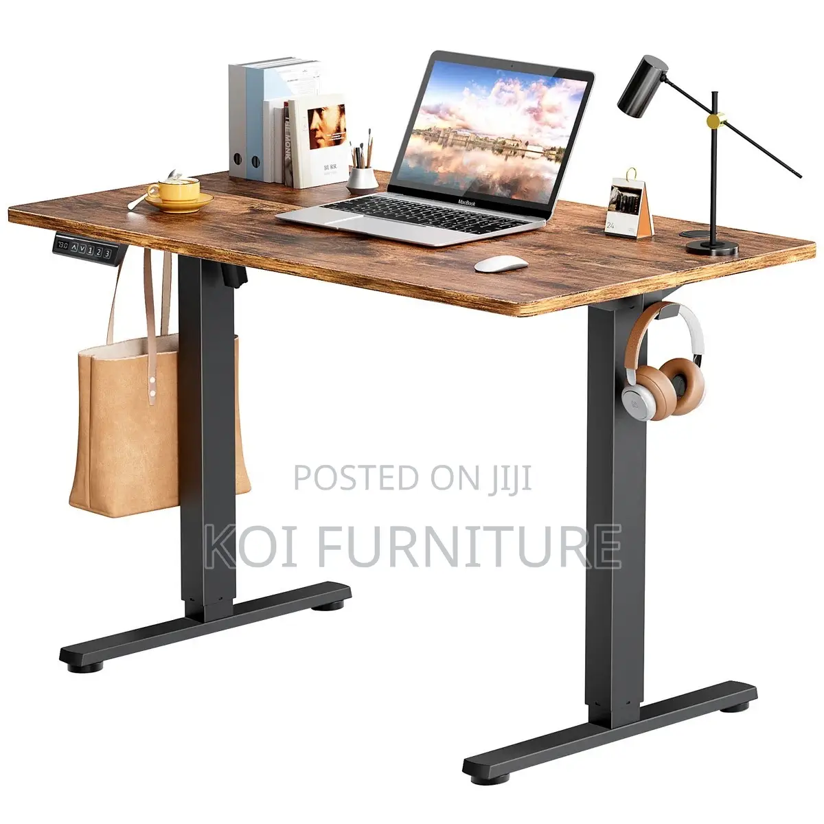 Office Desk; 1.6m Adjustable Height Ergonomic Computing Desk