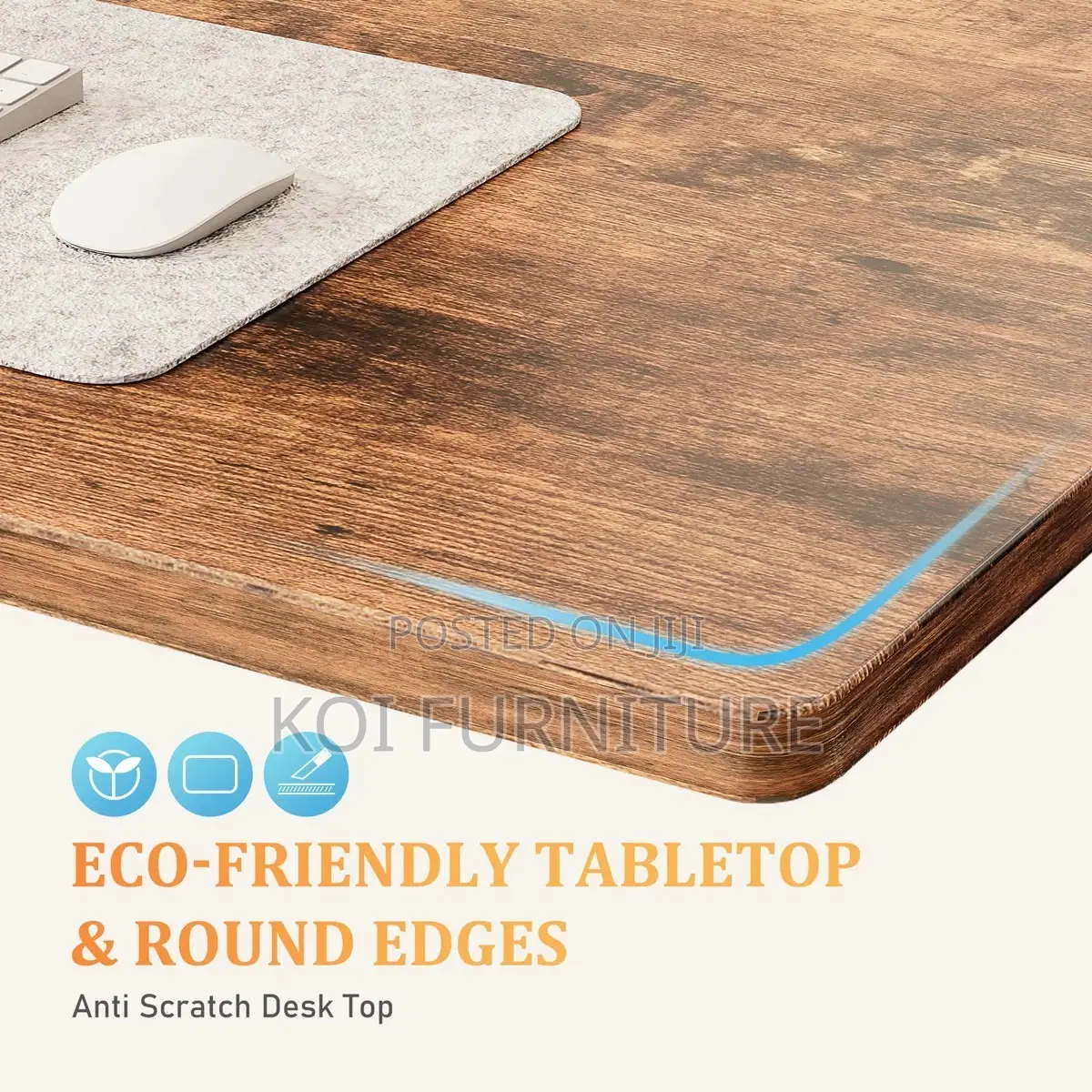 Office Desk; 1.6m Adjustable Height Ergonomic Computing Desk