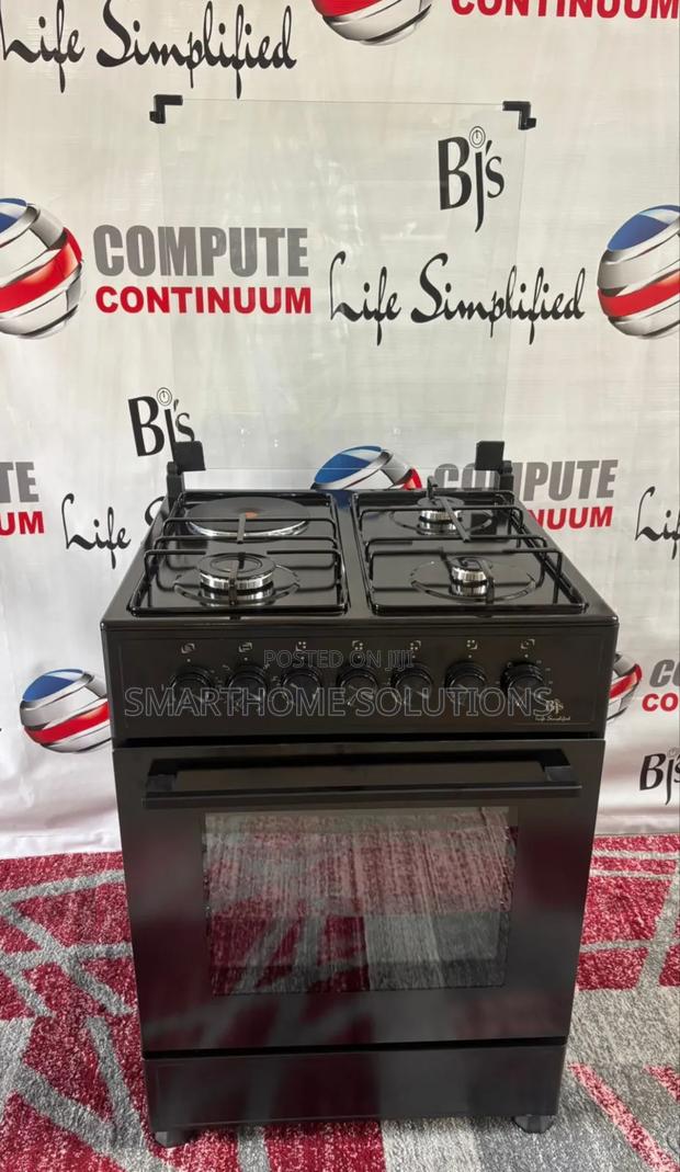 Everest Black – 60×60 Premium Cooker 3 Gas + 1 Rapid Hotplate