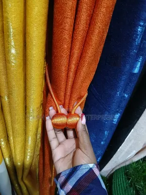 Orange Curtains Holders With Magnet