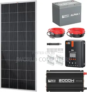Full Kit Hithium 1kwh (200 Watts Output) - 470 Watts Solar Panel