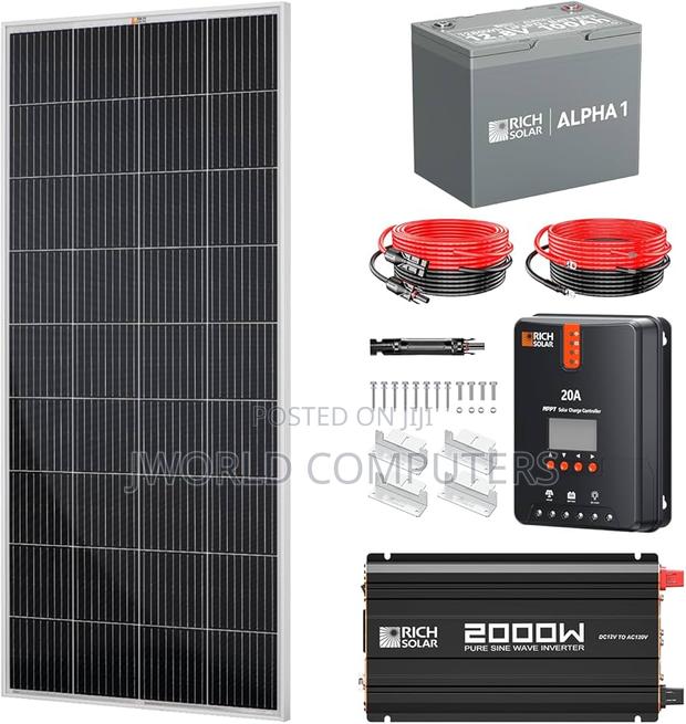 Full Kit Hithium 1kwh (200 Watts Output) - 470 Watts Solar Panel - main view