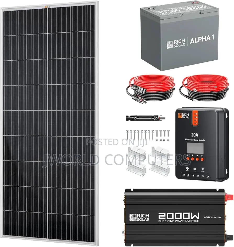 Full Kit Hithium 1kwh (200 Watts Output) - 470 Watts Solar Panel
