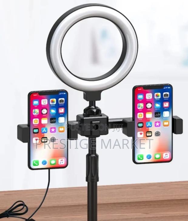 3 Coloured Tripod Stand Ring Light (Has a Remote and 2 Phone Holders) - thumbnail 2